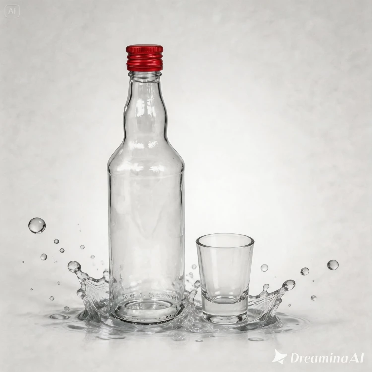 Butelka 500ml monopolowa z kulką+zakrętka 100szt