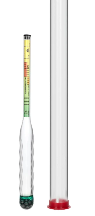 Solomierz nietłukący z probówką, zakres pomiaru: 0-300 g soli/L