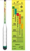 Solomierz nietłukący z probówką, zakres pomiaru: 0-300 g soli/L