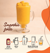 Smoothie żółte 100% bez dodatku cukru baza do smoothie, lodów i muesli 250 ml 5 porcji