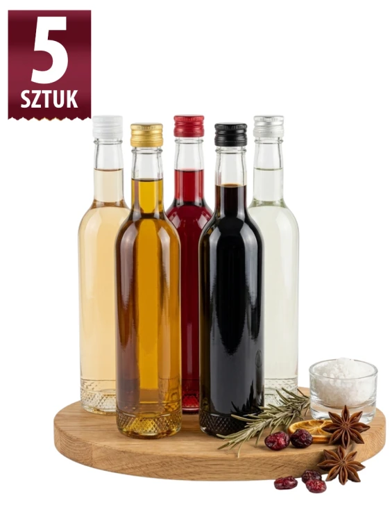 5x Butelka KRYSZTAŁ 500ml+ zak. zestaw