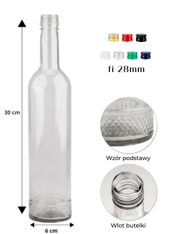 5x Butelka KRYSZTAŁ 500ml+ zak. zestaw