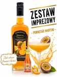 ZESTAW IMPREZOWY do stworzenia drinka PORNSTAR MARTINI zaprawka PrestigeLikier 45 pomarańcza wanilia 20ml +Butelka JACK 0,7l+Etykieta pomarańczówka