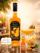 ZESTAW IMPREZOWY do stworzenia drinka PORNSTAR MARTINI zaprawka PrestigeLikier 45 pomarańcza wanilia 20ml +Butelka JACK 0,7l+Etykieta pomarańczówka