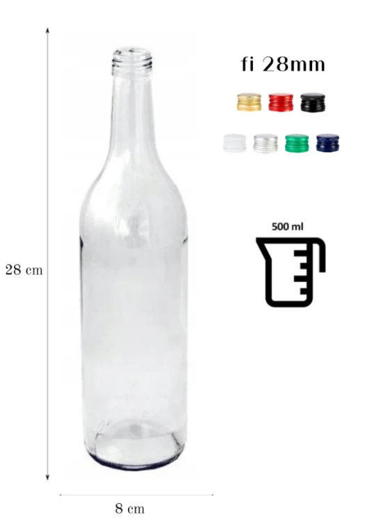 50x Butelka 0.7L monopolowa 50szt + zakrętki 0.7 l