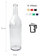 30x Butelka 1L monopolowa 30szt + zakrętki