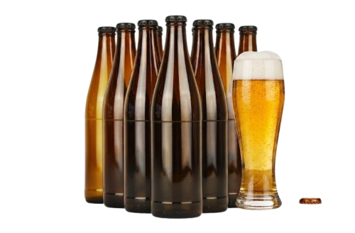 80x  Butelka na piwo 500 ml 80 sztuk  + 100 szt kapsli czarnych gratis
