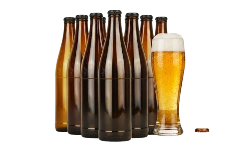 80x  Butelka na piwo 500 ml 80 sztuk  + 100 szt kapsli czarnych gratis
