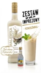 ZESTAW IMPREZOWY do stworzenia nalewki  zaprawka Prestige Coco RUM 20ml +Butelka JACK 0,7l + Etykieta kokos