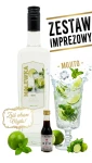 ZESTAW IMPREZOWY do stworzenia drinka MOJITO - Strands Light Rum 25ml +BUTELKA JACK 0,7l+ Etykieta mojito