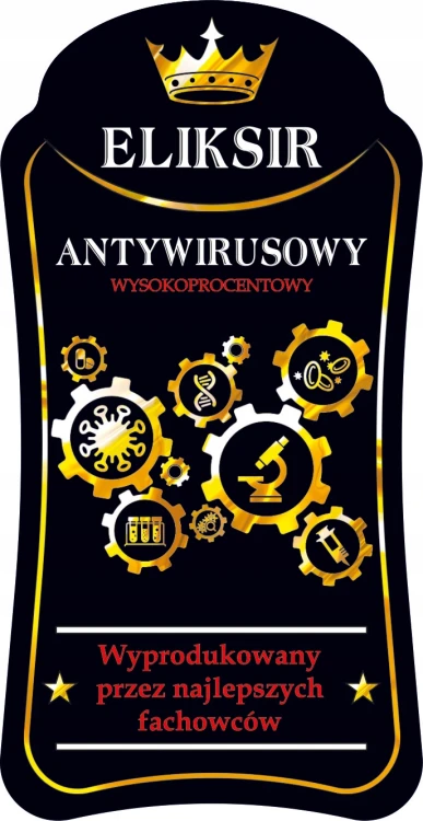 Etykieta ELIKSIR ANTYWIRUSOWY 10szt