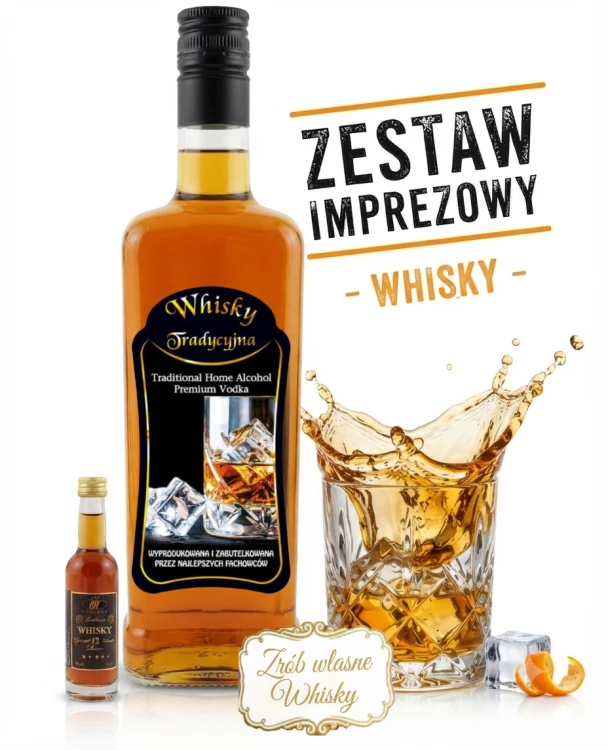 ZESTAW IMPREZOWY do stworzenia  Whisky exclusive  +Butelka JACK 0,7l+Etykieta whisky tradycyjna