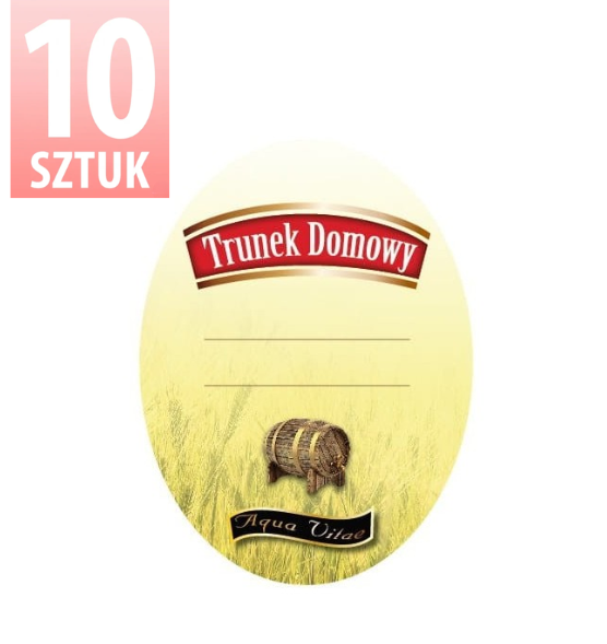 ETYKIETA OWALNA TRUNEK DOMOWY AQUA VITAE 10szt
