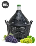 Balon do wina 10L w koszu plastikowym
