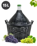 Balon do wina 15L w koszu plastikowym*